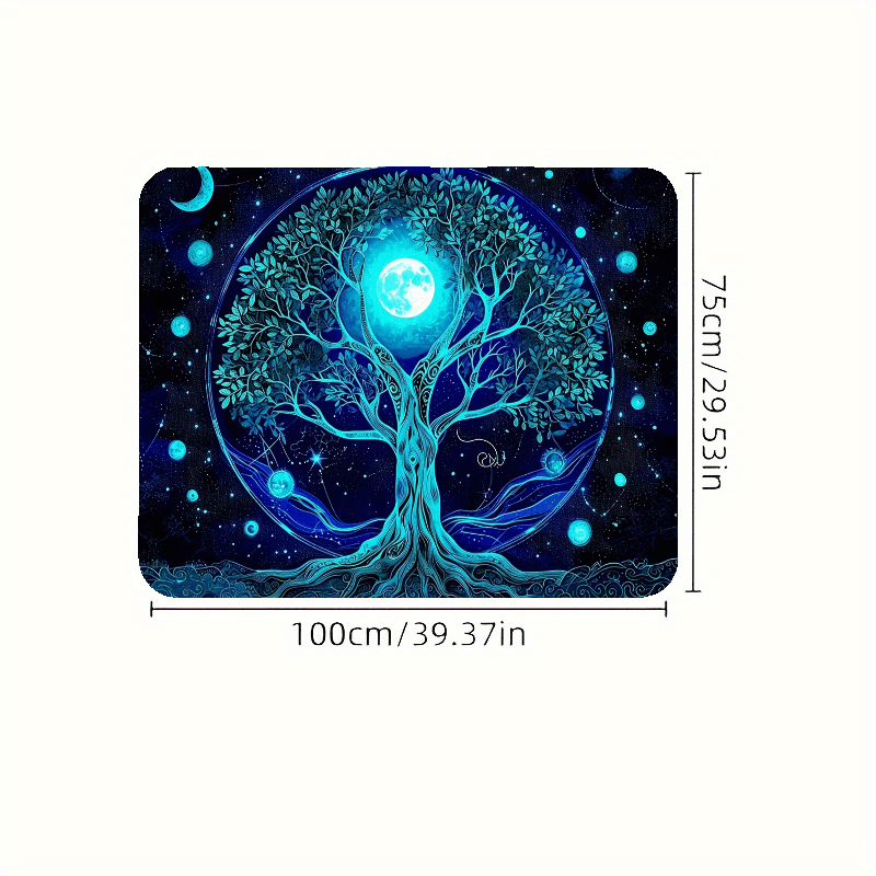 TEMU Tapis de coffre de voiture à motif Arbre de Vie - Design et orange, adapté à la plupart des modèles de voitures, mesurant 29.53X39.37 pouces,