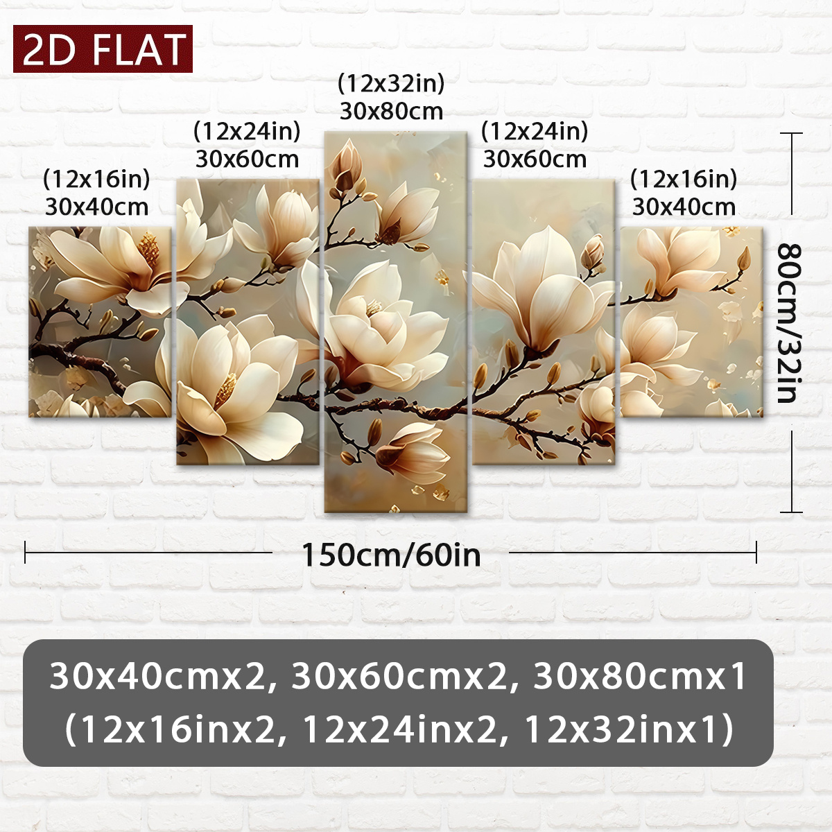 TEMU 2d Flat, [2d Flat] 5pcs Wooden Framed Canvas Painting, Art, Fashion Decorations, Modern Art, Canvas, Valentine's Day, Christmas And New Year