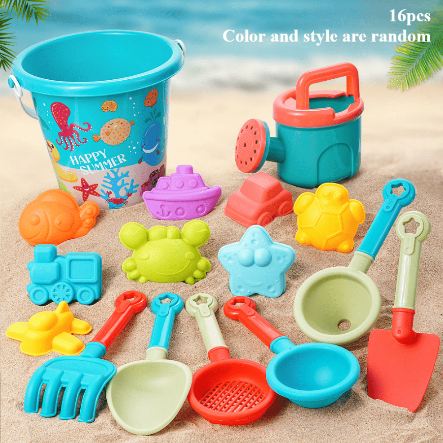 Image of Kids' Beach Toy Set, Baby Playing With Snow, Playing With Sand, Digging Tools, Shovel, Beach Bucket, Gift, Christmas, Halloween Gift, Random Colors