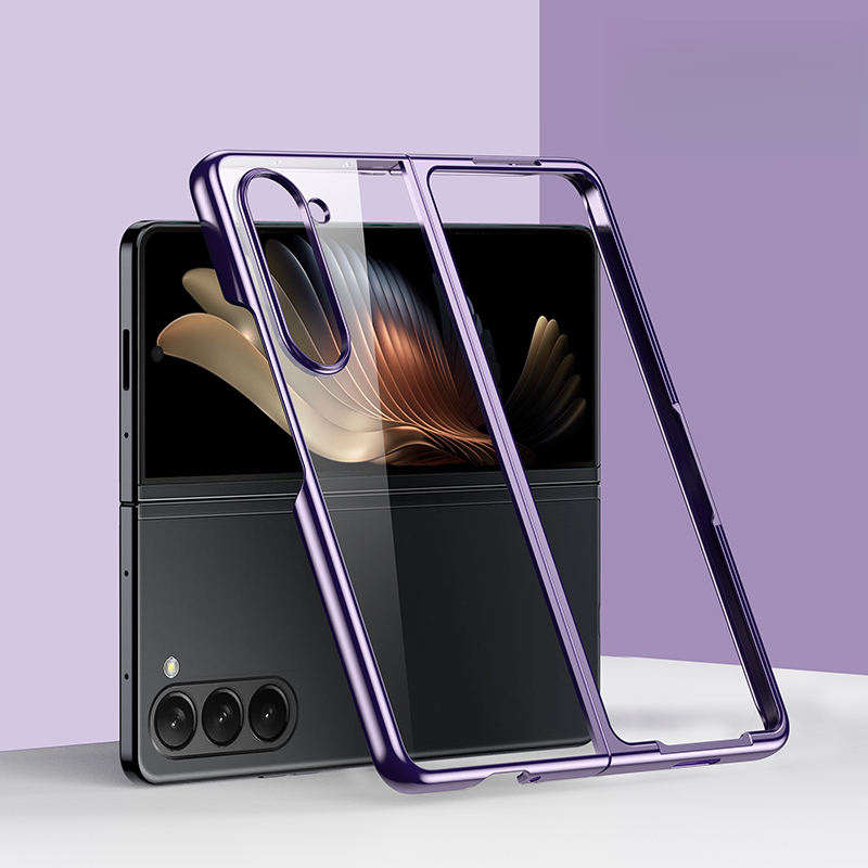 TEMU Phone Case: Compatible With Left-right Folding Two-section 6d Electroplated Case Suitable For Galaxy , Popular , Compatible With Galaxy Z Phone