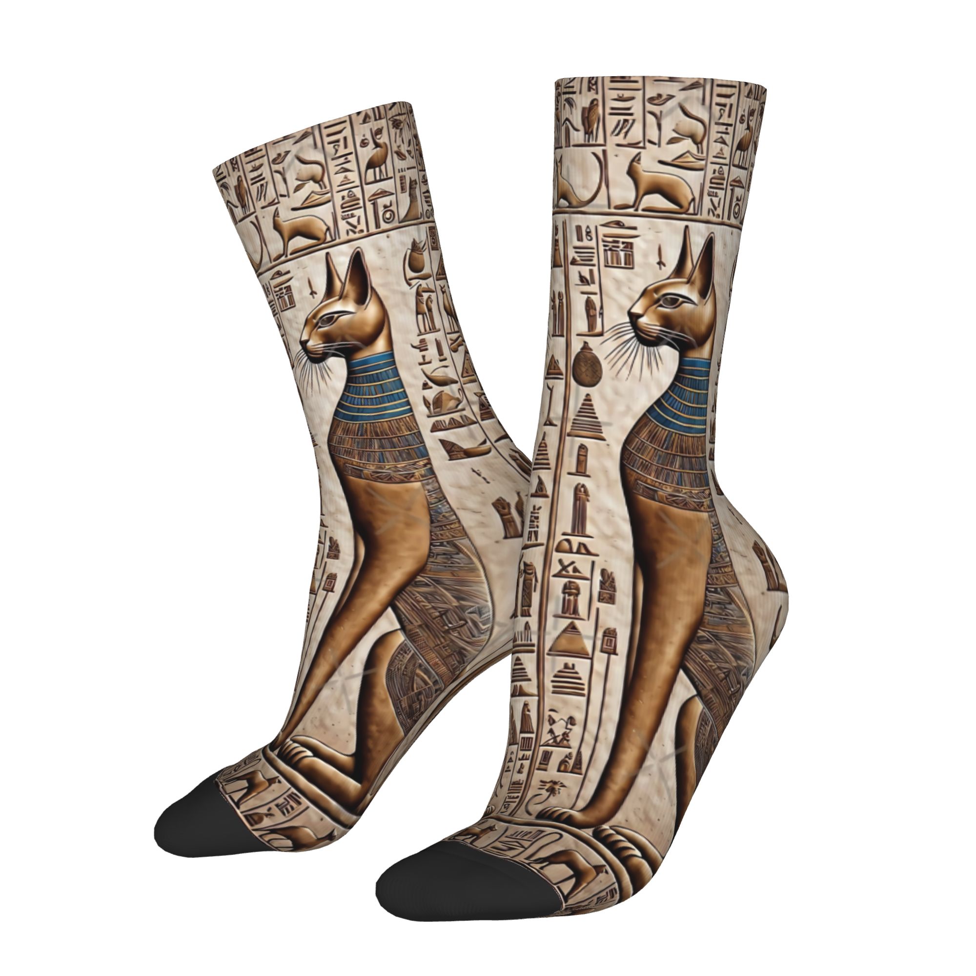 TEMU Ancient Egypt Art Sock Printed For Man Polyester2d Print Design