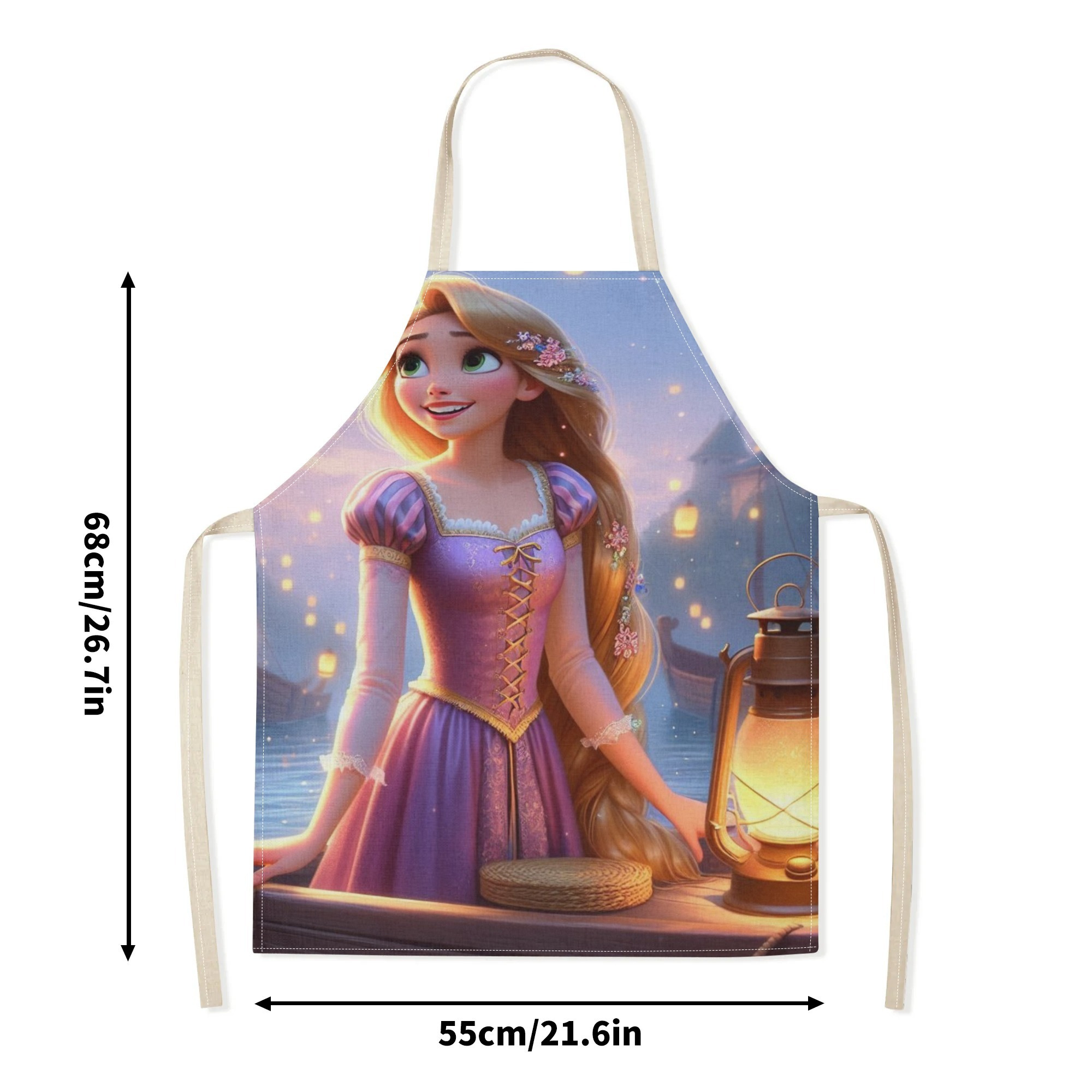 disney   a stylish waterproof apron featuring a cute cartoon design of princess  .   beautiful, fashionable, and simple, making  uitable for hotels, supermarkets, restaurants, fru hops, milk tea stalls, and   home use. details 7