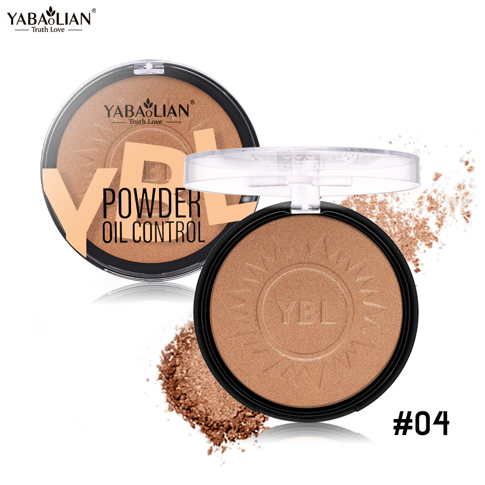 YABAOLIAN Wheat Pearlescent Powder with Glitter, Earth Bronzing Powder, Dark Brown Powder, Shadow Contour Contouring Highlighter Finishing Powder for Music Festival Y8044)