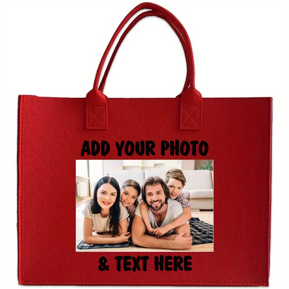 TEMU 1 Borsa tote personalizzata in con stampa a trasferimento termico, borsa tote da donna, borsa da pendolare per , borsa per , borsa da viaggio