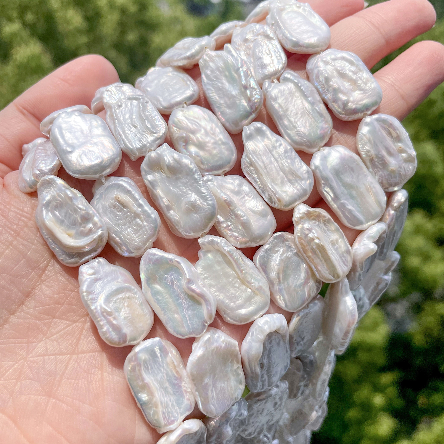 Image of 13x18mm Natural Freshwater Pearls - Baroque Loose Beads For Making, Necklace & Bracelet Charms, Freshwater Pearls Findings (natural & Size) - Elegant For
