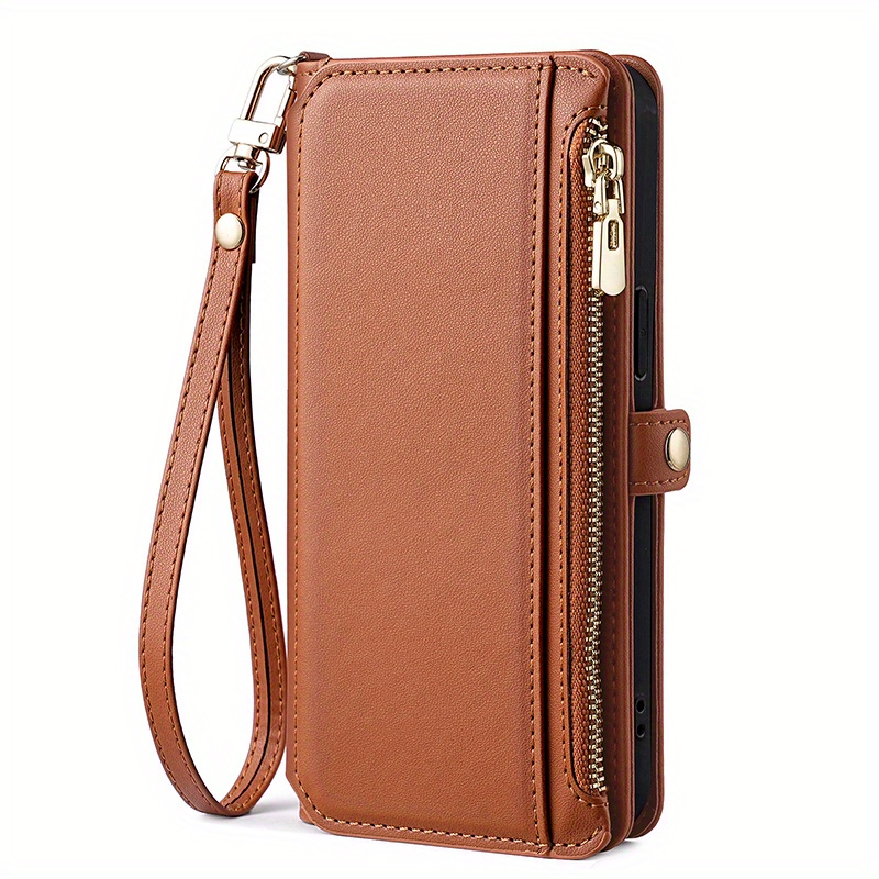 Compatible With Google Pixel 7a 5G PU Leather Cover,Built-in Magnet,Compatible With Google Pixel 7a 5G Flip Kick Stand Corner Fall Prevention Card Holder Wallet Brown