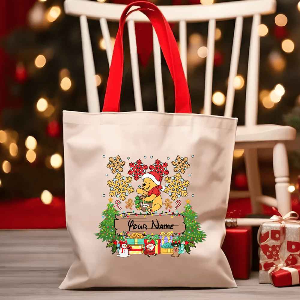 

[customization] 1pc Disney Christmas , Personalized Christmas Decoration Pattern Bag, Christmas Shoulder Bag