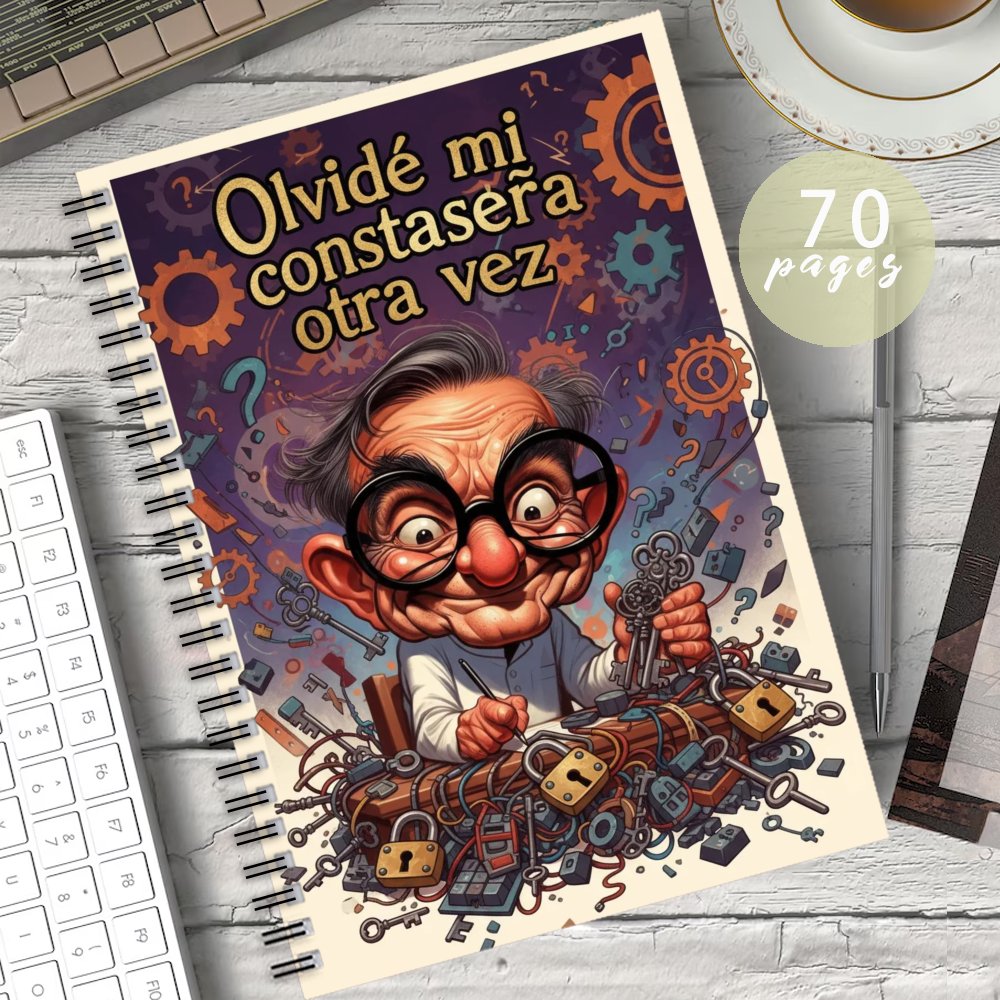 TEMU 1 Libro Cuaderno de Contraseñas en Español con - Diario Bilingüe de Registro de Contraseñas y de Memoria, Adecuado para Información de de Sesión