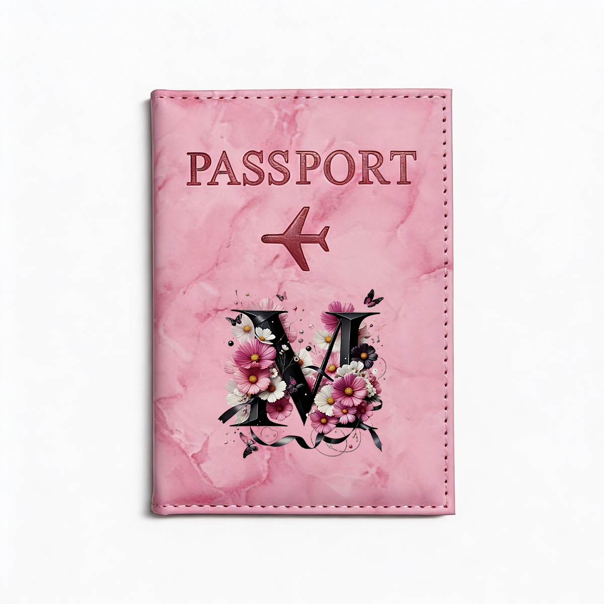TEMU 1pc Letter Initial Travel Passport Cover, Passport Protector, Card Holder, Id And Document Passport Cover, A-z Letter Print, Open And , Travel