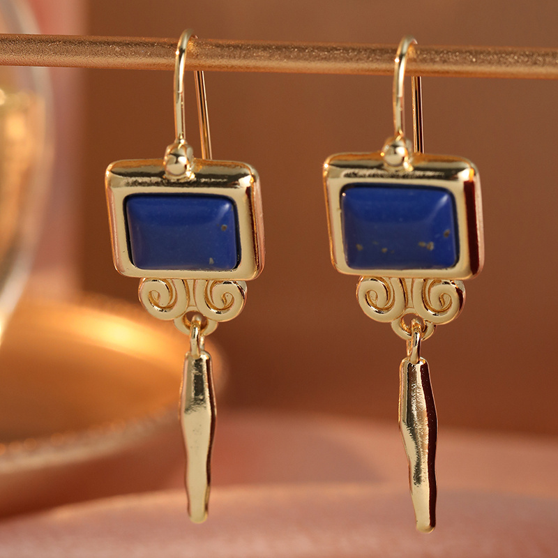 TEMU Artistic Vintage Earrings For Women's Date Style Matching, Gentle Atmosphere, Pendant Earrings