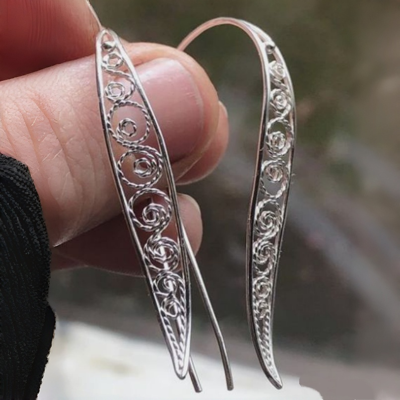 Trendy Long Earrings with Bohemian Geometric Design