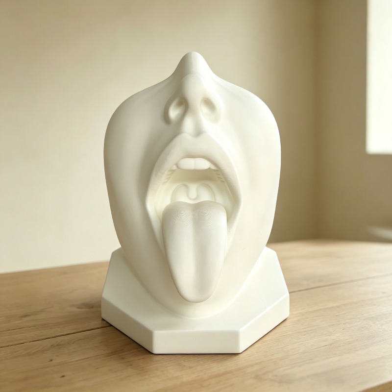 TEMU Abstract Tongue Sculpture Ornament, , Modern Decorative Piece. Suitable For Bookshelves, Desktop Displays, , Anniversary Gifts, And As A