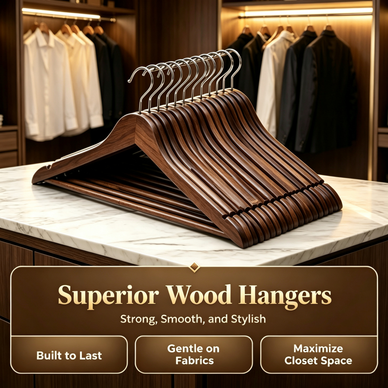 15/30pcs Rotating Hook Wooden Hangers | 360° Flexible Swivel for More Efficient Clothing Selection | Rounded Edges to Prevent Damage to Delicate Fabrics | Solid Wood | Unisex for Adults | Suitable for Dorm, Bedroom, Wardrobe | Home Wardrobe Storage |
