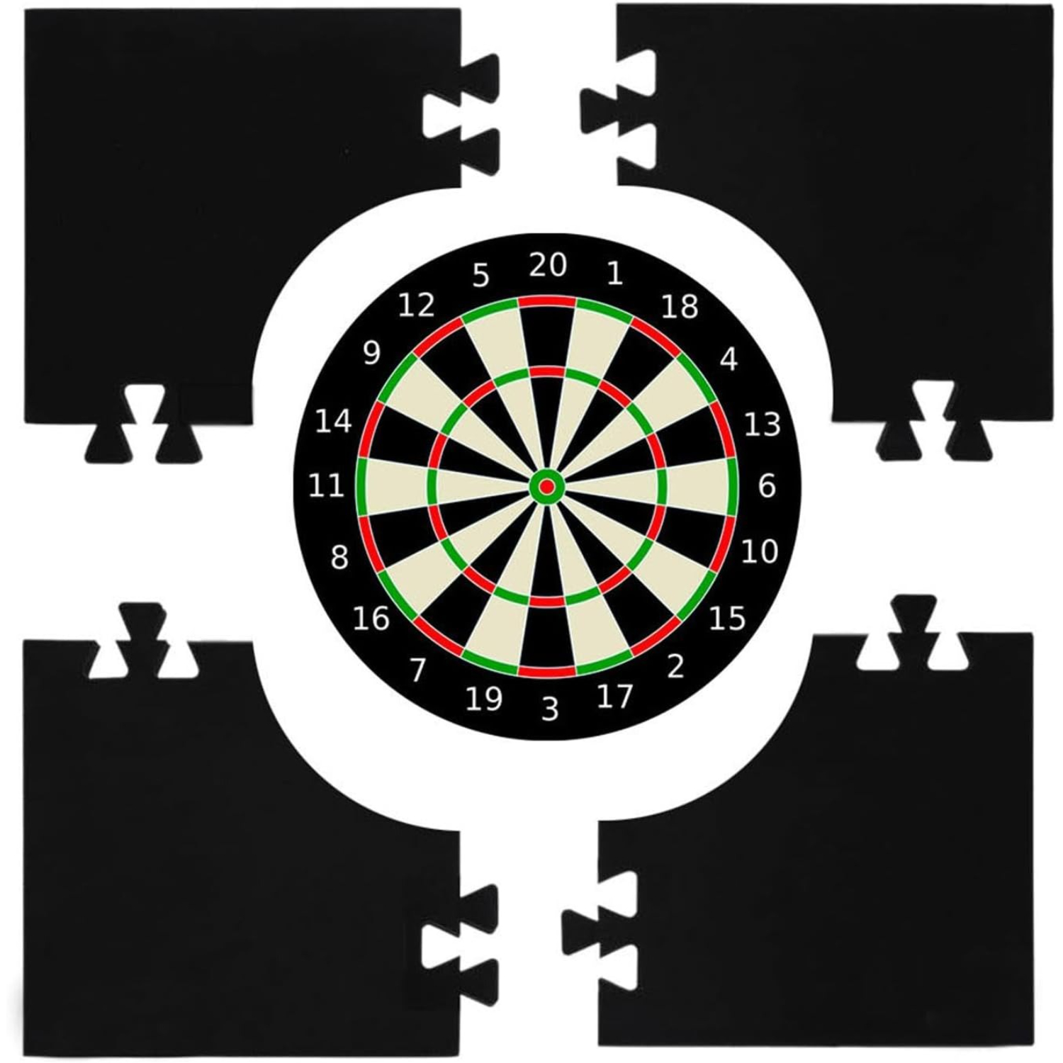 Eva Dartboard Wall Compatible For 45cm Dartboard - Heavy-duty Anti-break Catch Ring & Guard, Dart Protection For Home, Bar, Game Room - Installation, Eva Board Guard Accessory