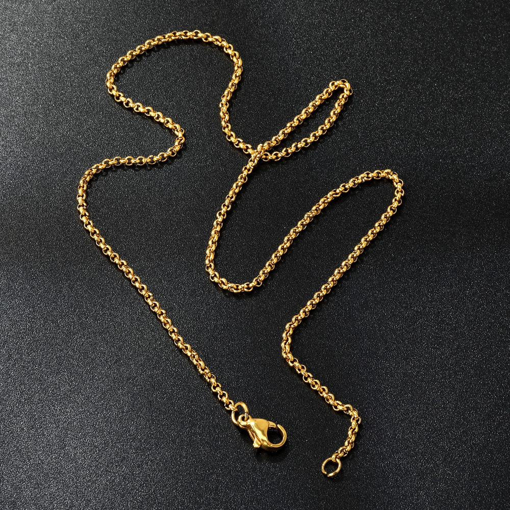 Unisex O-Chain Stainless Steel Necklace, Hypoallergenic Gift
