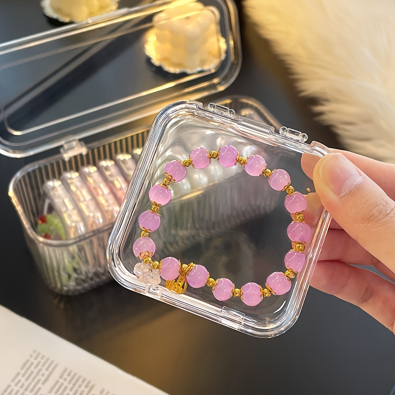 bead storage box set portable jewelry organizer   bracelets necklaces with dust proof lid ideal for storing bangles jewelry Product details 4