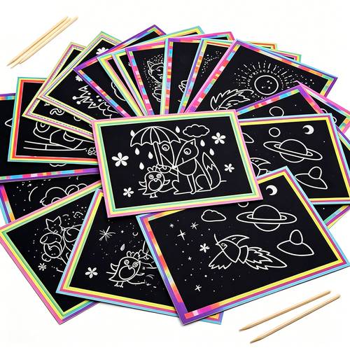 20pcs sc tch art paper sheets 13x9 5 sc tch off cards with eng ving art paper for c ft projects sc pbooking decor styles ndom ship