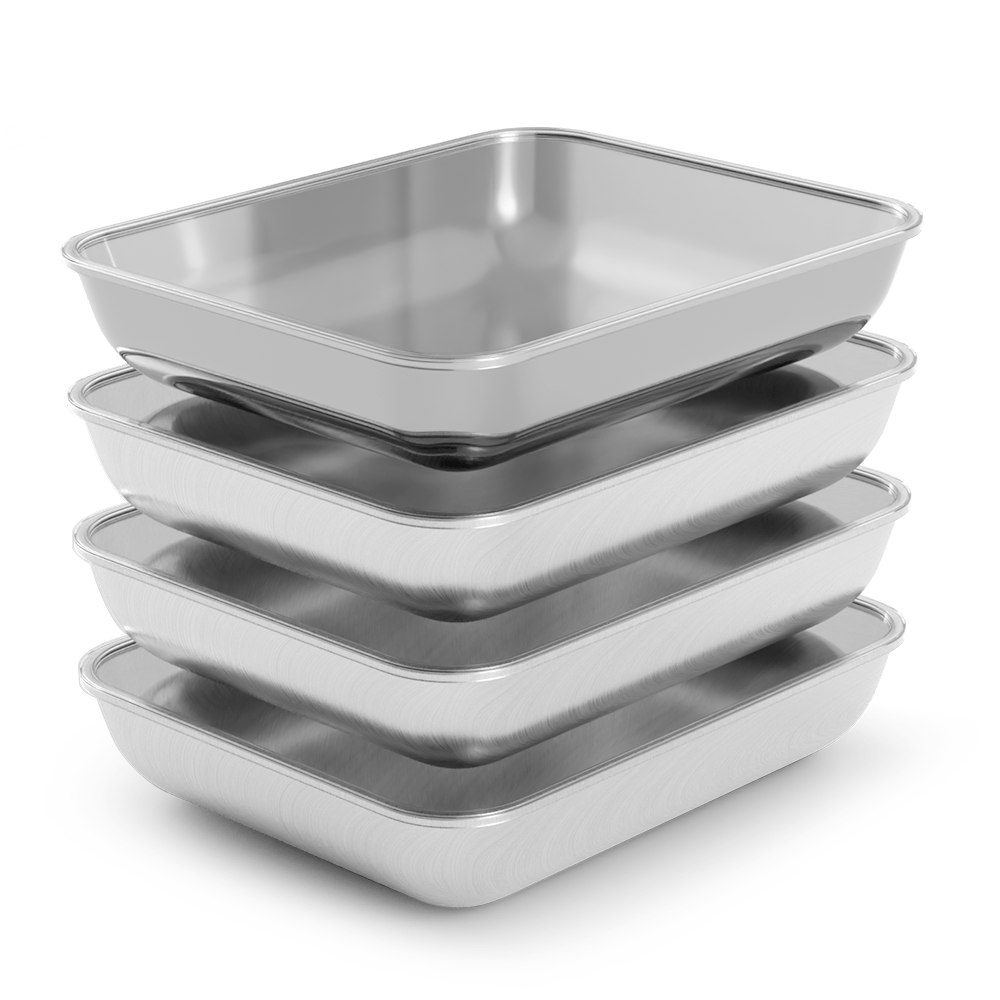 TEMU 4pcs Stainless Steel Food Storage Containers With Lids, Stackable Space-saving Kitchen Organizer, Local Stock Shipping, Ideal For Food Storage