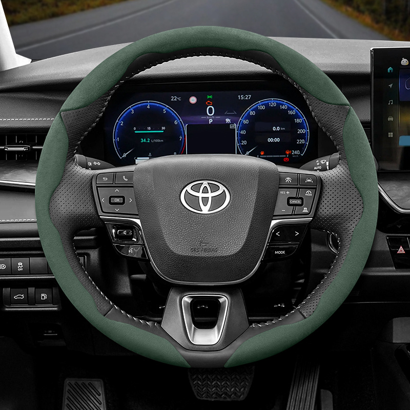 

Ultra-thin Winter Fleece Steering Wheel Cover For Toyota - Anti-slip, Fit For Rav4, Camry, Corolla, Highlander, Tacoma, Tundra & More