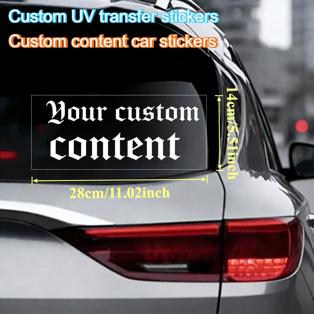 TEMU Custom Large Size Uv Transfer Stickers, Custom Car/ Transfer Stickers, Body Decoration Stickers, Hd Uv Printing Waterproof Sunscreen,