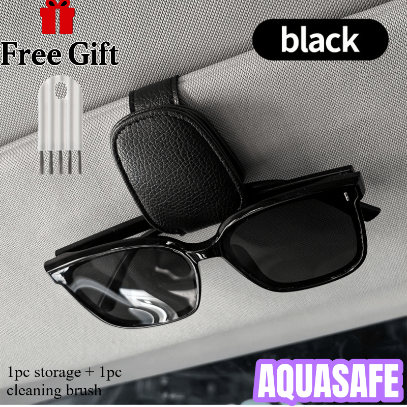 TEMU 2pcs Set (1pc Organizer Clip And 1pc Car Cleaning Brush) Car Sun Visor Glasses Clip Car Sunglasses Storage Clip And Organizer Car Interior