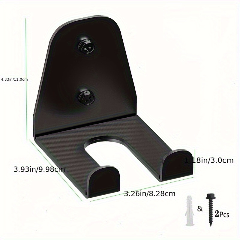 TEMU 1 Stück Wandhalterung für Kettlebells, schwarz pulverbeschichteter Metallständer mit 32 mm Boden, platzsparendes Design für Heim- und