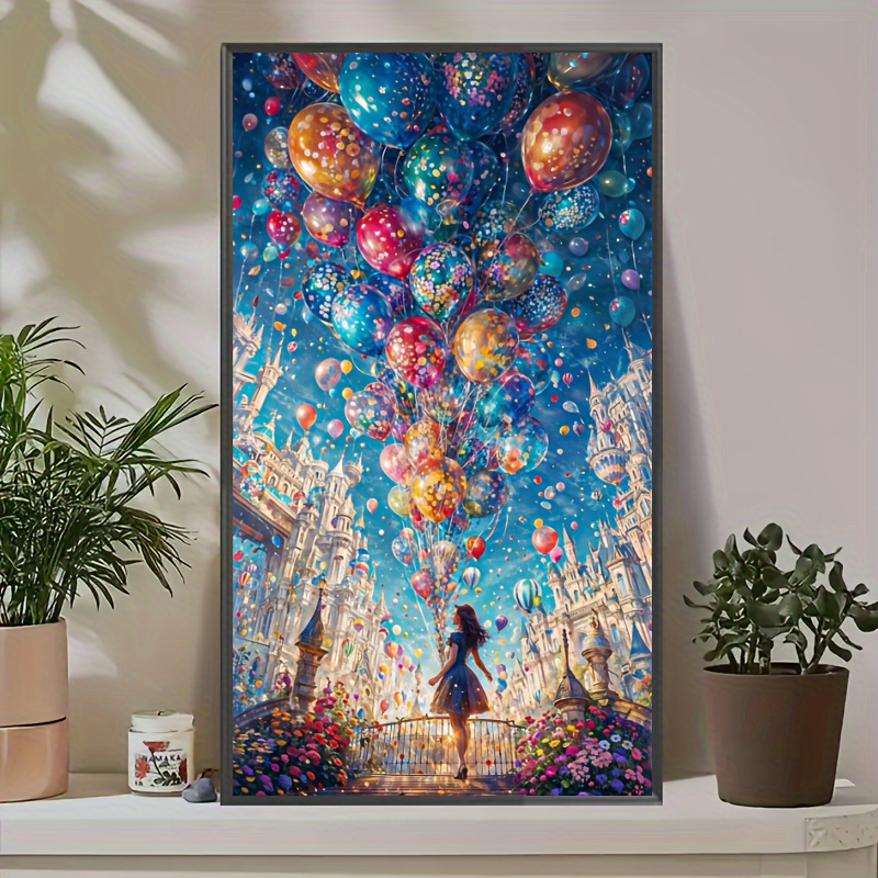 Image of Large Size 5d Diamond Painting Kit, Colorful , Round Acrylic Gems, Round Drills, 15.75 X 27.56 Inches - Perfect For Home Decor And Handmade Gift