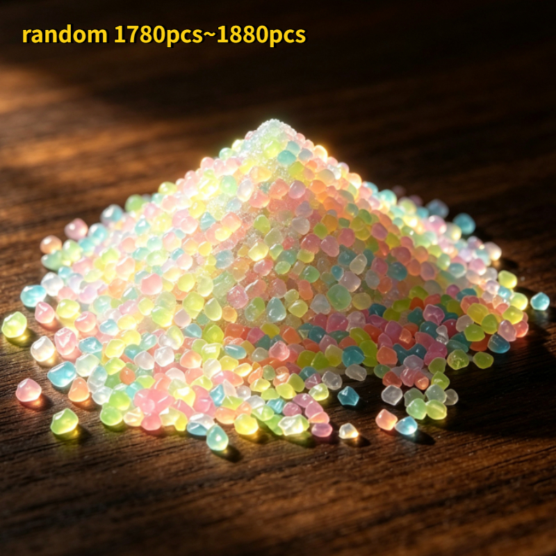 TEMU 1780pcs~1880pcs/0.066lb -dark Outdoor/luminous Pebbles, Suitable For Aquariums, Gardens, , Fish Tank Decoration - Active Luminous Stones, Resin