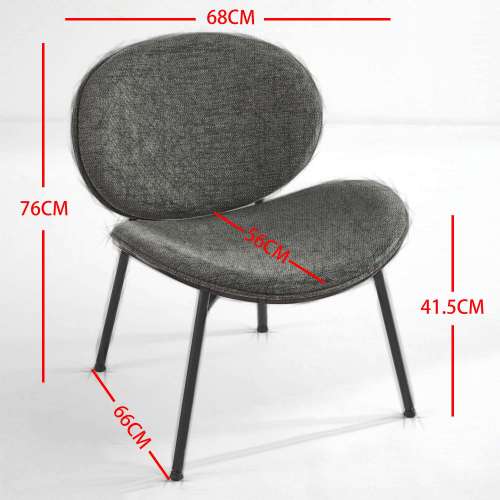 Mid-Century Modern Shell Chair - Single Side Accent Lounge Chair with Wide Walnut Wood Finish Shell & PU, Curved Wide Suitable for /Outdoor Use - Easy-Clean Cover, Assembly Required (for,, Bedroom)