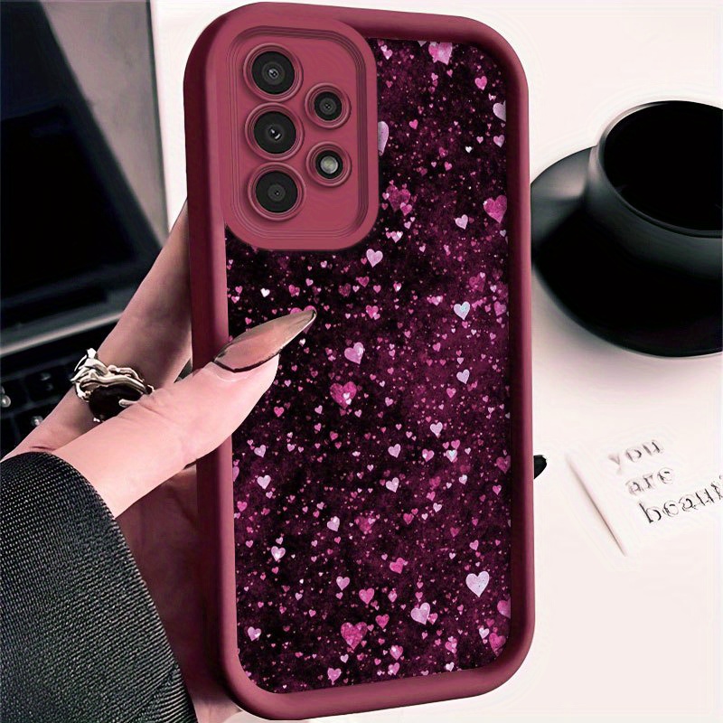 TEMU Custodia per Telefono: Custodia Viola con Motivo a Scintillanti a per for Galaxy A01/A02S/A03/A03s/A05/A10s/A11/A12/A13/A14 5G/A15