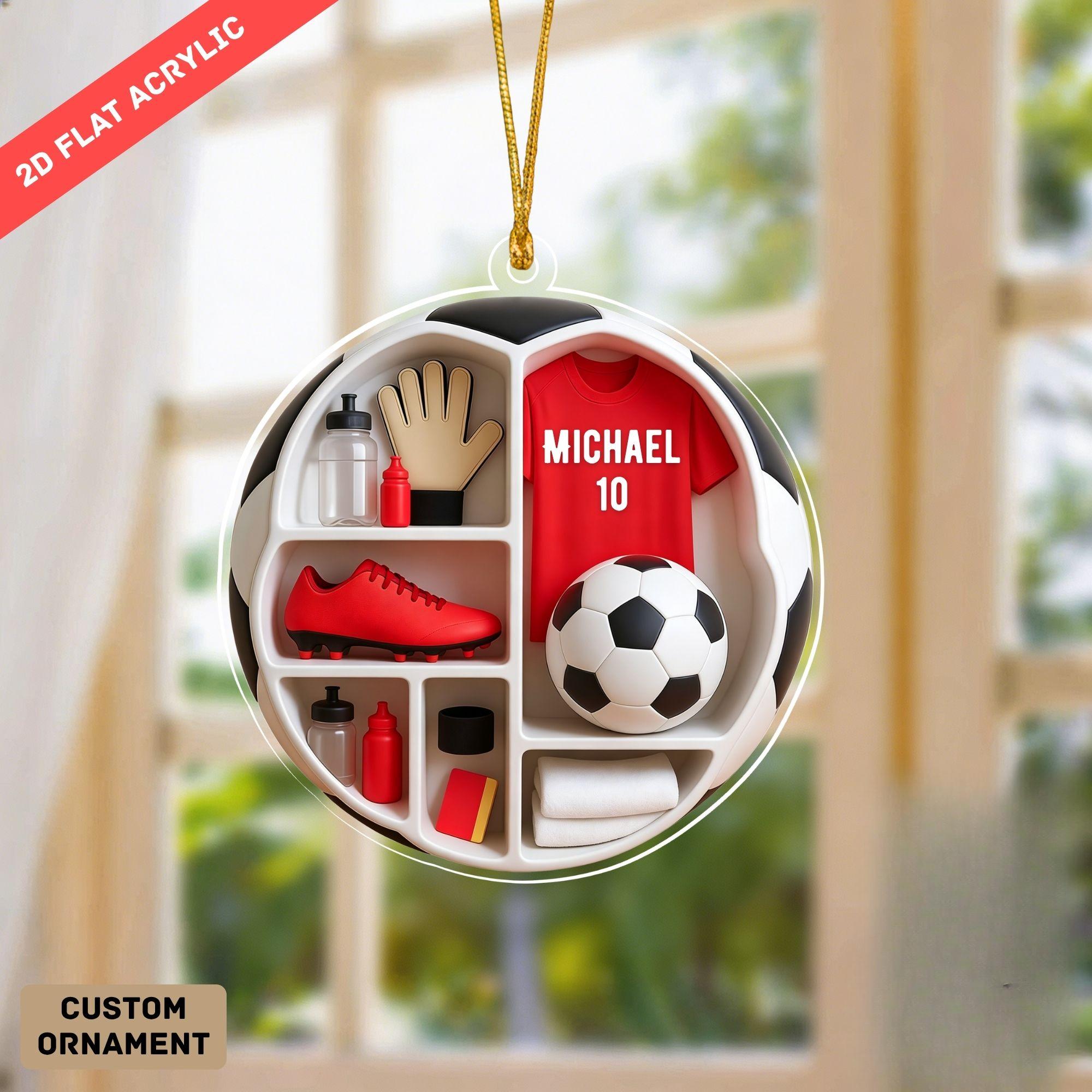 TEMU Personalized Custom Name And Number Soccer Player Tag, Nameplate Decoration For Football Players, Car Hanging Ornament, Gift For Football Fans,