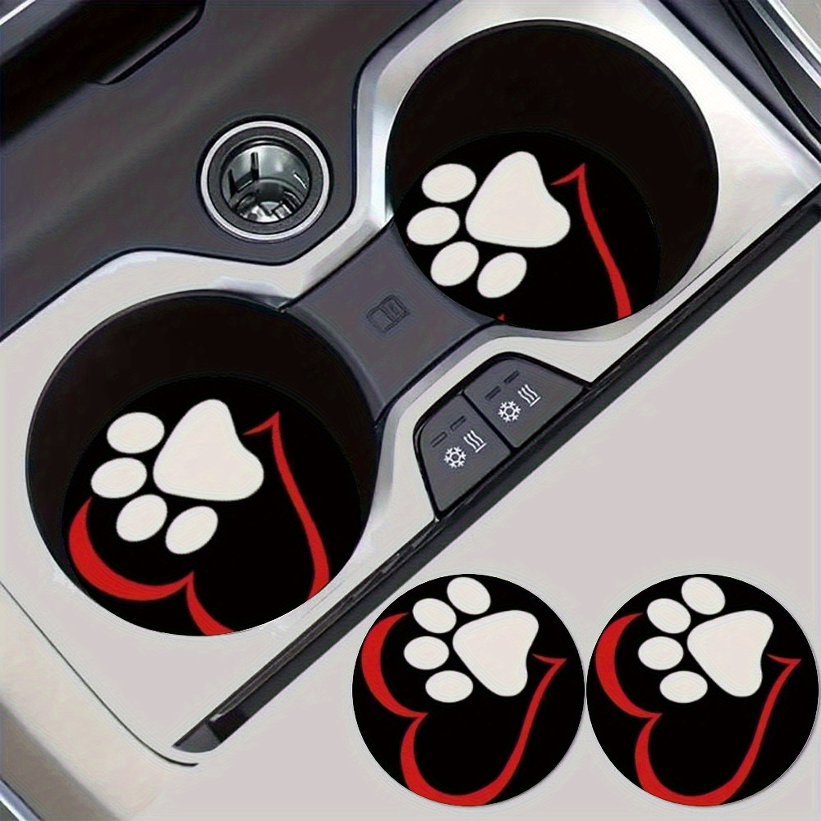 Image of 2pcs Car Cup Holder Car Coaster- For Men And Women, Car Coasters And Home Office Desks, Great For Easter Christmas Stocking Gifts, Birthday Gifts, Party Gifts, Anniversary Gifts