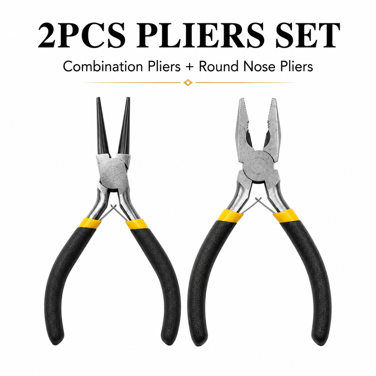 TEMU 2pcs Wire Cutter Round Nose Pliers Set, Sturdy And Non-slip, Suitable For Industrial , Jewelry Making, Home, Handcraft Hardware Tools