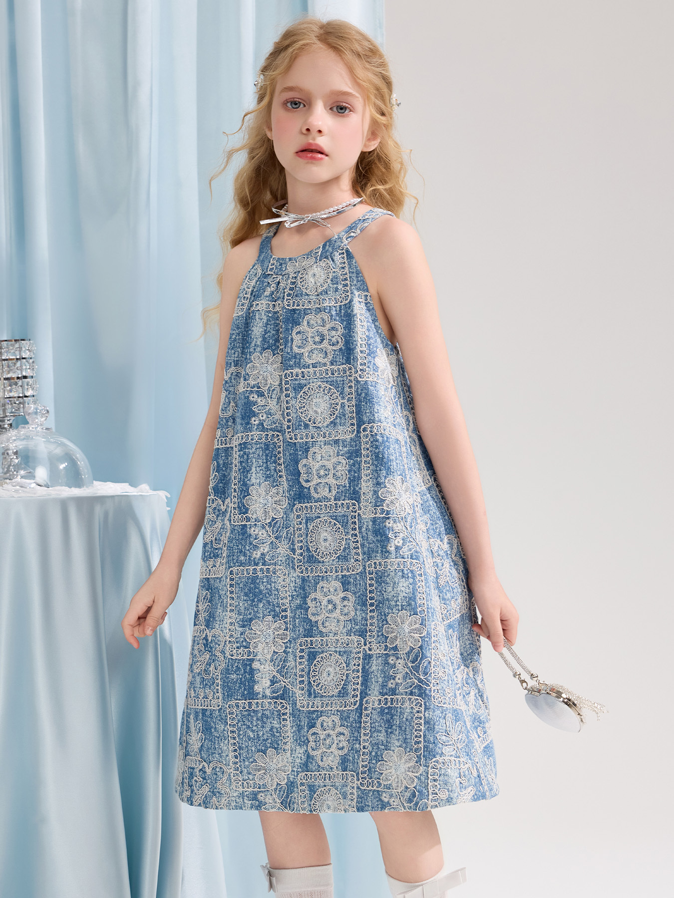 princess polly baby blue dress It's all about the details! Back strap with beaded appliqu and sheer  Bishop sleeve. Thank you everyone for an INCREDIBLE #BridalFashionWeek