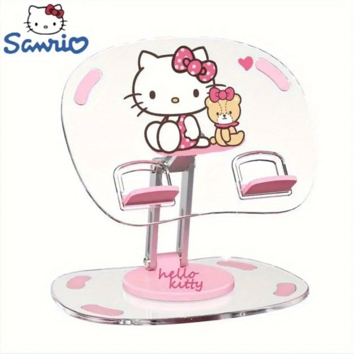 

Sanrio Hello Kitty Mobile Phone Tablet Stand, Acrylic Material, Desktop Stand, Fashion High-end Mobile Phone Tablet Stand, Suitable For Bedroom Living Room Desktop, Birthday Gift, Holiday Gift