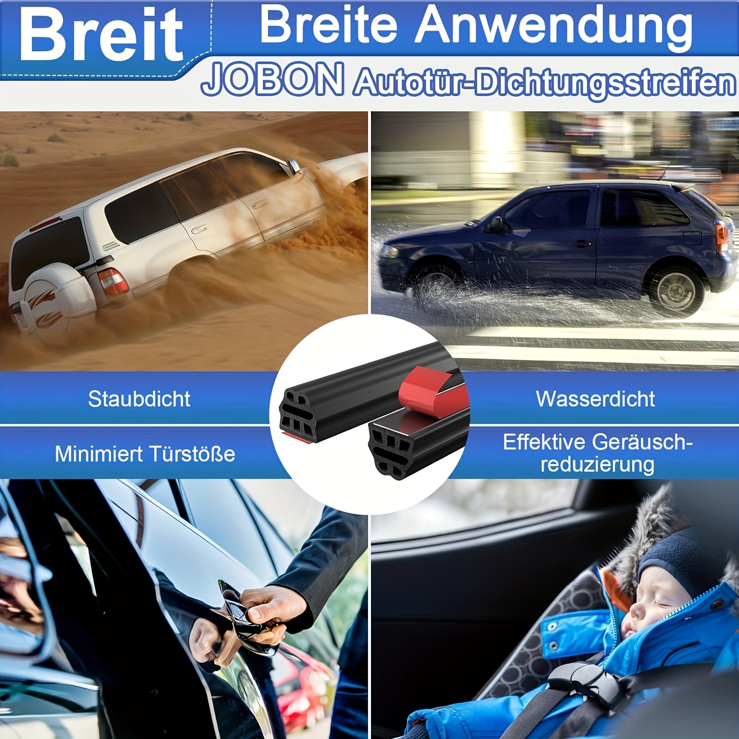 20M Universalus Automobilio Durų Sandarinimo Profilis | Atsparus Įbrėžimams, Atsparus Oro Sąlygoms, Triukšmo Mažinimas, Stora Izoliacija, Kraštų Apsauga Visiems Transporto Priemonių Modeliams, Guminė Medžiaga