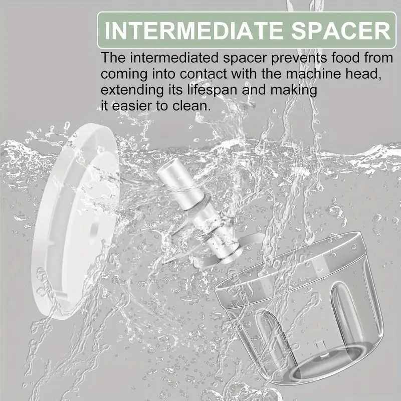 13.53oz electric garlic chopper garlic grinder mini vegetable chopper usb portable veggie chopper onion mincer food processor for ginger chili fruit meat, , quick chopping, sleek grinder, handheld device, chopper, sharp, onion slicer, home cooks, busy professionals Product details 4