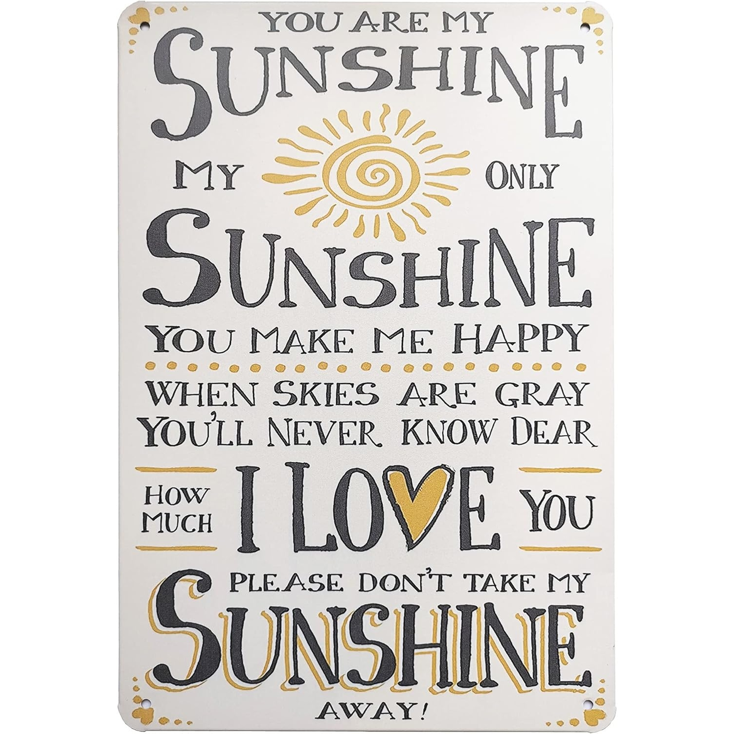 TEMU 2d Flat, "you Are My Sunshine" Wall Sign - Cream & Gray Decor With English Lettering, Artificial Hanging Plaque Suitable For Home,, Room, Entryway - Minimalist Shower Gift, Installation, 2d Flat