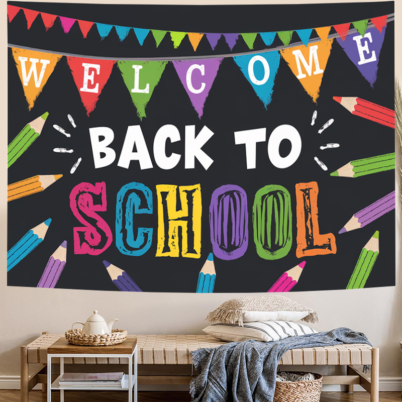 Willkommen Banner Schulanfang Welcome To Orientation Banner – Schulanfang Deko-Set Mit Girlande & Hängedekorationen, Bunt, Doppelseitig Bedruckt