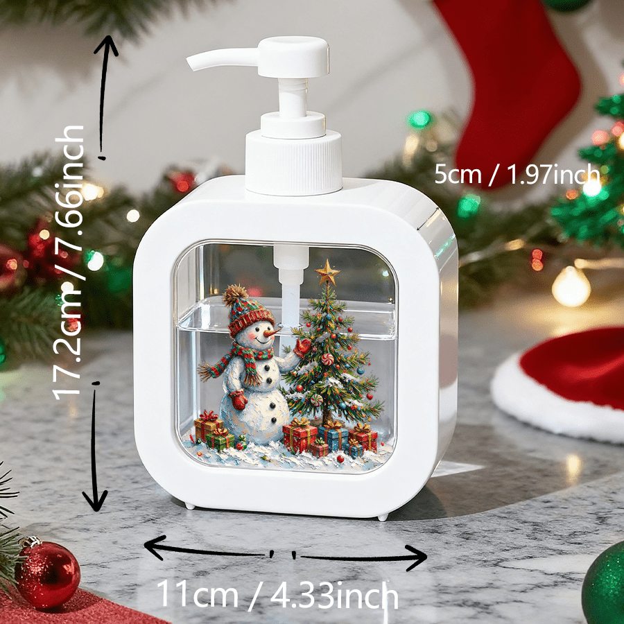 TEMU Contenitore da viaggio portatile ricaricabile, dispenser per bagno , con pompa a pressione manuale - e albero di Natale: pieno di festosa, per