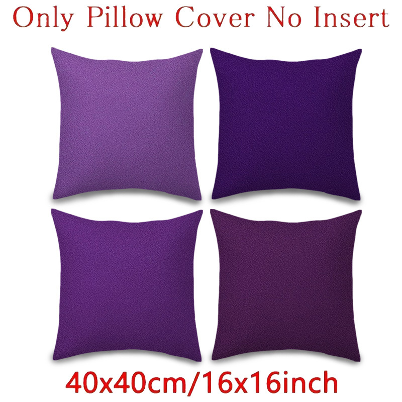 TEMU Set Of 4 Decorative Pillow Covers For Spring And Summer, Featuring A Vibrant Purple Color. Ideal For Meditation, Warm Cushions Are Perfect For
