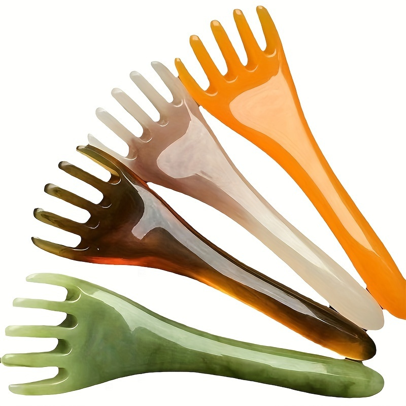 Masajeador de cuero cabelludo, Masajeador de espalda Gua Sha, Masajeador de cabeza SPA portátil de mano para relajación profunda