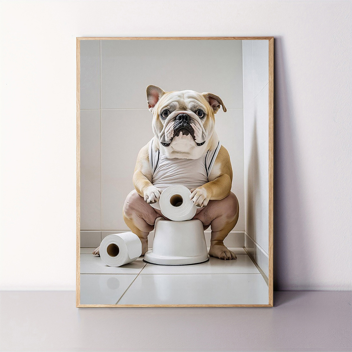 ASIAD Toilettenpapierhalter In Französische-Bulldogge-Form – Selbstklebend, Aus Kunstharz, Fürs Badezimmer