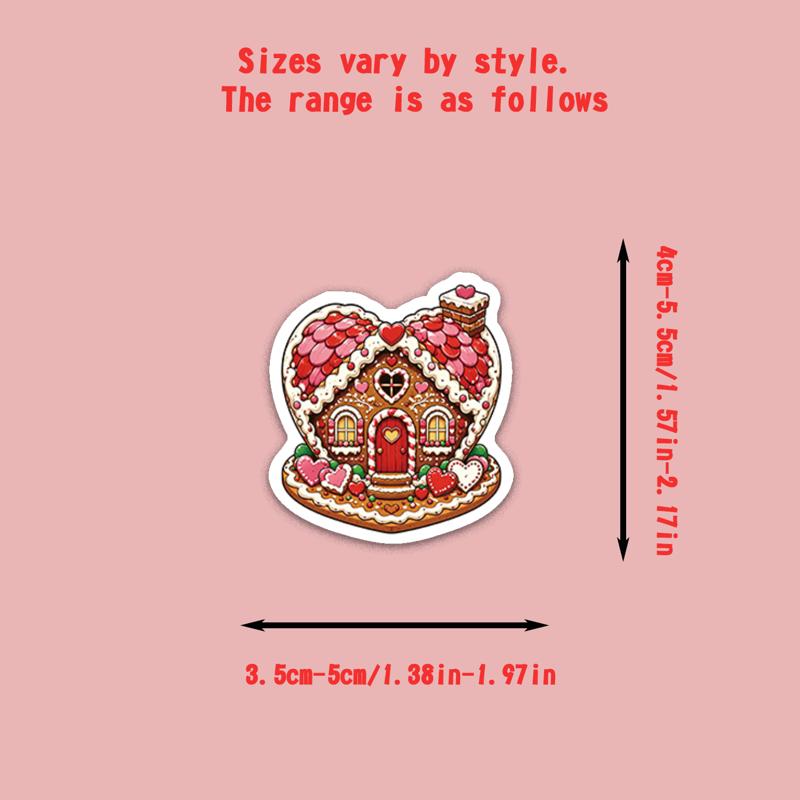 TEMU 48 stuks kerstscrapbookstickers, papier, feestelijke patronen met sneeuwvlokken, kerstbomen, peperkoekmannen, gezellige winteritems, ideaal voor