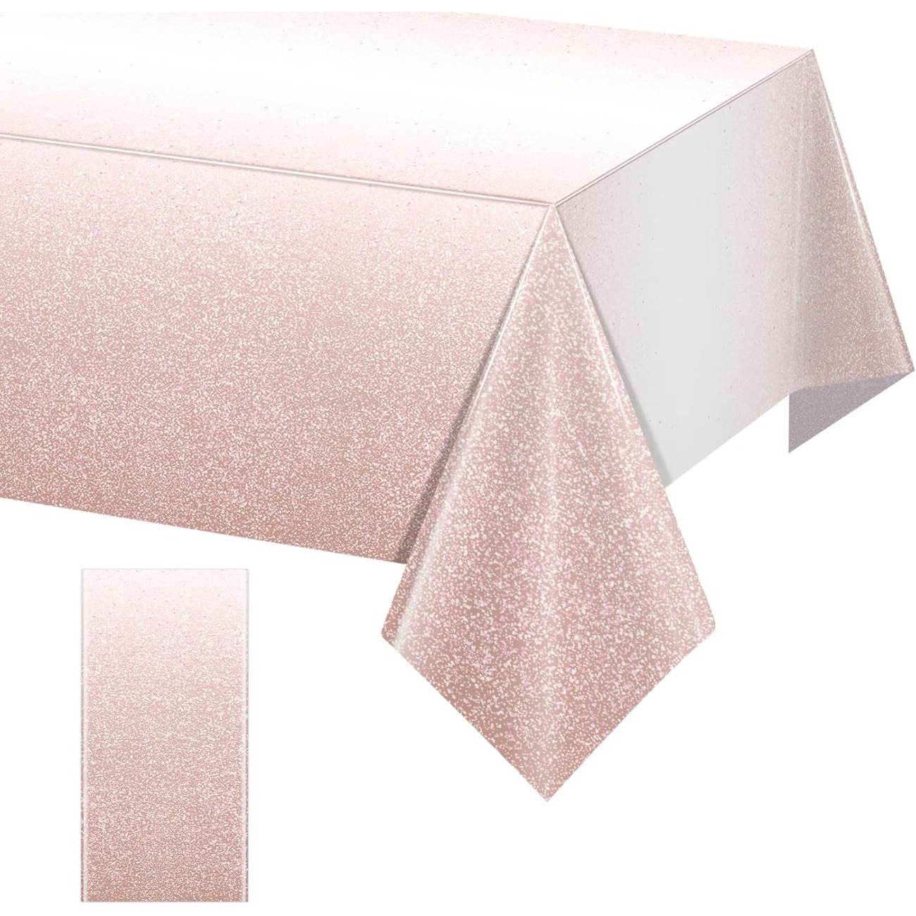 TEMU Halloween, Navidad, 1 Paquete de Mantel de Plástico de 54 X 72 Pulgadas para Fiestas, Mantel Desechable Dorado Pastel Degradado para Mesas