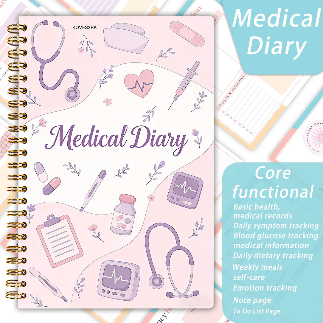 TEMU A Family Health Management Handbook, Blood And Blood Pressure Logbook, Specifically For Disease Patients, Weight , Medical Diary, Wellness And