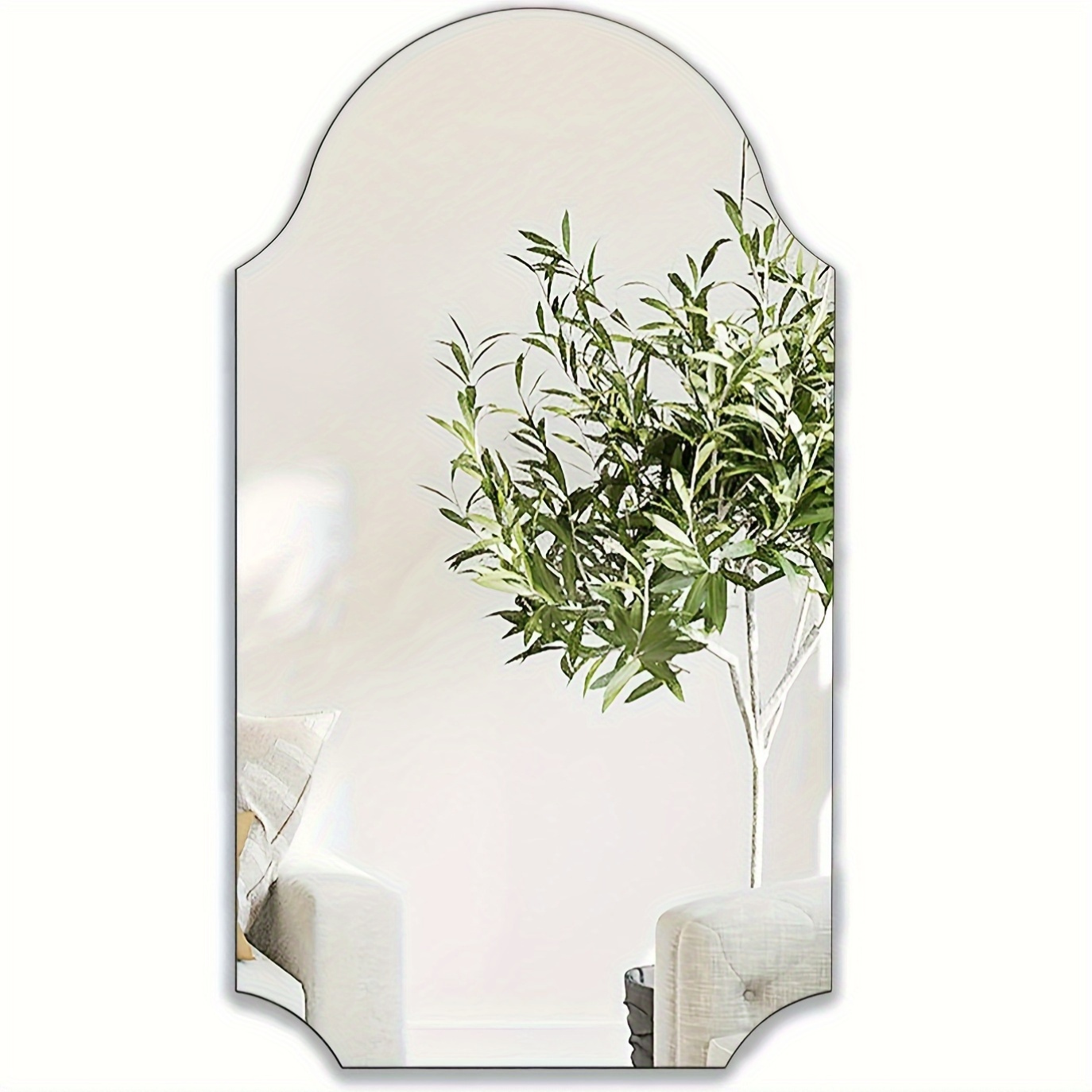 Acrylic Self-Adhesive Irregular Vanity Mirror for Makeup