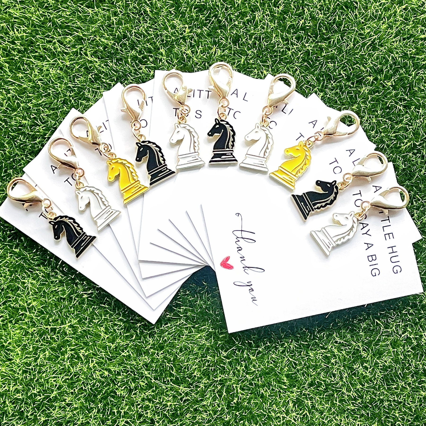 TEMU Portachiavi Cavallo da 5 Pezzi/10 Pezzi | Biglietti di Ringraziamento Pocket Hug - Regalo per Appassionati di , Portafoglio , Decorazioni per