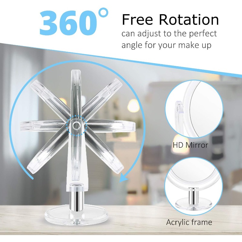 Fabuday Double-Sided Magnifying Mirror with Stand