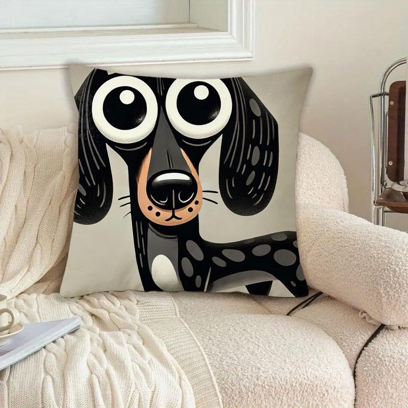 1pc cute dachshund throw pillow cover dual sided Temu Norway
